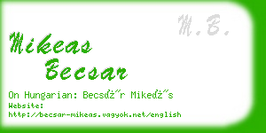 mikeas becsar business card